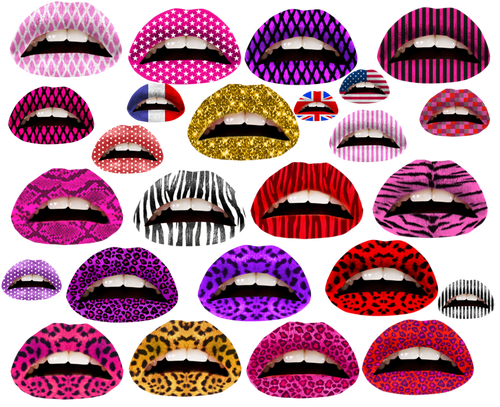 Những miếng dán này được gọi là Violent Lip với nhiều màu sắc, họa tiết khác nhau, được thiết kế đặc biệt chuyên dùng cho da môi.
