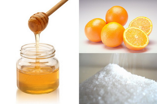 Vỏ cam: Xay nhỏ vỏ cam, trộn với một chút mật ong và sữa chua, massage mặt trong 5 phút rồi rửa sạch. Độ ráp của các mảnh vỏ cam cùng với tinh dầu, acid và nhiều chất khác từ các nguyên liệu trên sẽ đem đến cho bạn làn da tươi mới.