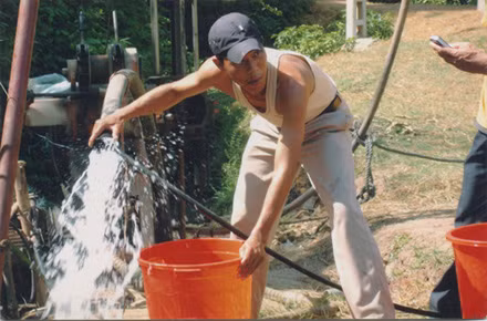 Tại điểm khoan thứ hai, lưu lượng nước tìm thấy rất khả quan
