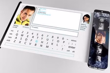 Mobile Script Phone Concept là thiết bị rất nhỏ gọn, có chiều dài 130 mm cùng bề ngang 35 mmnhưng ẩn chứa bên trong màn hình 9,5 inch có thể kéo gọn và mở rộng hiệu quả. Ngoài ra, Mobile Script có vỏ máy được chế tạo từ chất liệu nano với khả năng chuyển đổi hiệu quả ánh sáng mặt trời thành năng lượng.