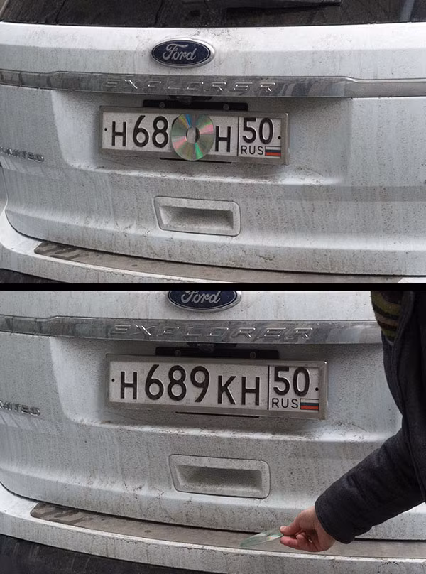 Phong trào dùng đĩa CD che biển số xe rộ lên như một phương tiên rẻ mà hữu ích tránh để cảnh sát phát hiện.