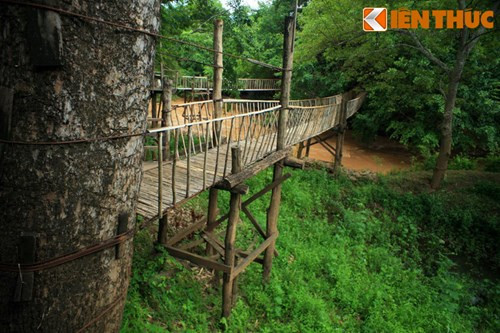 Cầu bắt đầu từ bên bờ sông Serepôk đoạn chảy qua Bản Đôn và bắc qua một đảo nổi giữa dòng sông.