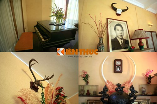 Chiếc đàn piano mà Hoàng hậu và các công chúa thường chơi đặt ở phòng khách (trên trái) và một số chiến lợi phẩm săn bắn của Bảo Đại ở Tây Nguyên, gồm sừng bò tót, ngà voi, sừng nai... Sau khi Bảo Đại qua Pháp lưu vong, dinh là nơi nghỉ mát cao cấp của chính phủ Ngô Đình Diệm và sau này là dinh của Nguyễn Văn Thiệu.