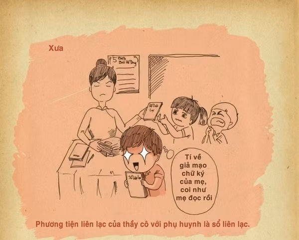Sổ liên lạc - một kỷ niệm không thể nào quên của lứa học sinh.