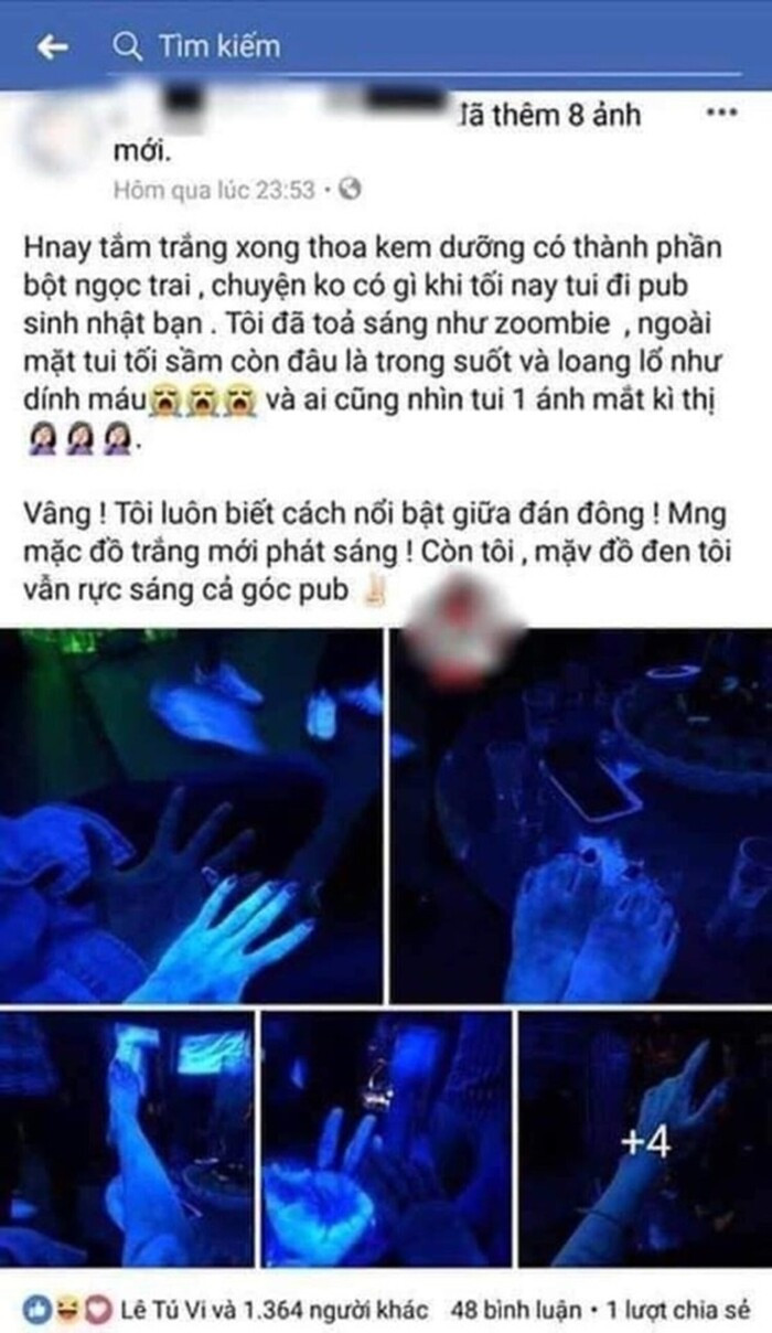 Đi pub cùng với hội bạn, tay chân cô gái bỗng phát sáng như zoombie - Hình 3 Di pub cung voi hoi ban, tay chan co gai bong phat sang nhu zoombie-Hinh-3