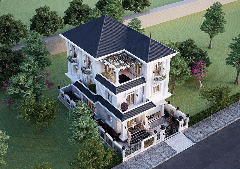 Cuộc sống thượng lưu trong những biệt thự tân cổ điển 3 tầng kiểu Pháp ảnh 12