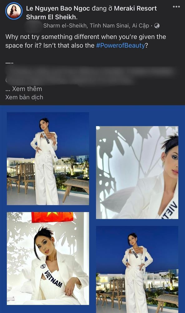 rước những luồng ý kiến trái chiều về phong cách make up, nàng hậu sinh năm 2001 chia sẻ dòng trạng thái: "Why not try something different when you’re given the space for it?" (Tạm dịch: Tại sao không thử điều gì đó khác biệt khi bạn được trao cơ hội để làm điều đó?). Tuy nhiên, đa phần các fan lại không tán đồng với quan điểm này của Lê Nguyễn Bảo Ngọc.