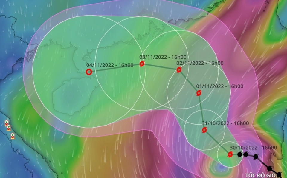 Bao Nalgae giat cap 13 tren Bien Dong