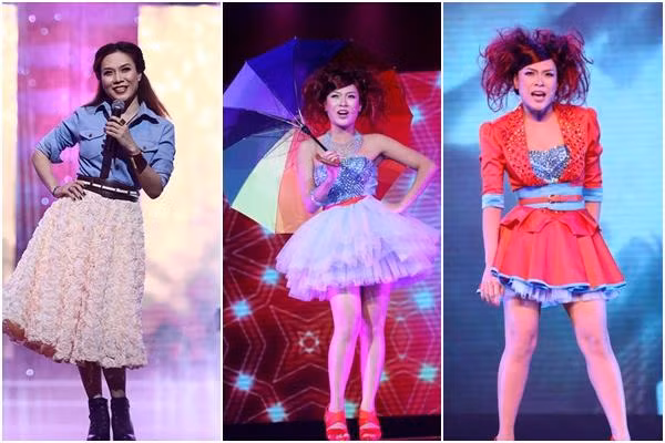 Cách mix đồ của Mỹ Tâm không đi theo một thể thống nhất, cũng không hề tôn dáng khiến nữ ca sĩ đôi khi như chú tắc kè "lạc dòng".