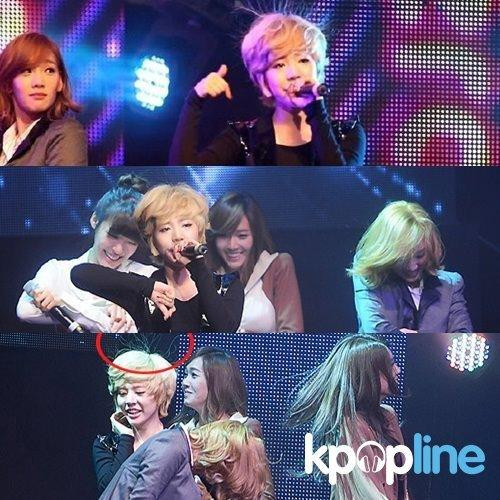 ác thành viên SNSD không thể ngừng cười khi nhìn thấy mái tóc như “trạm ăng-ten thu sóng” của Sunny.