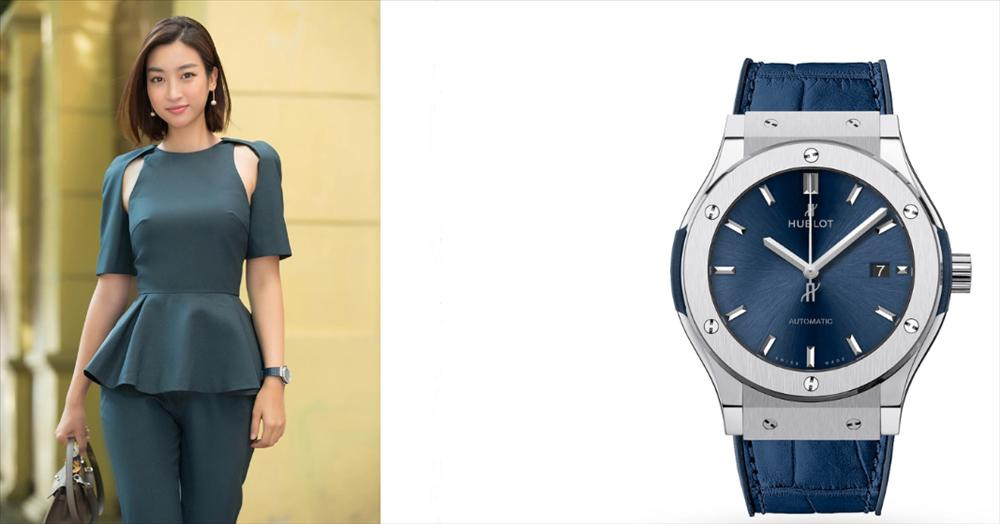 rong một lần khác, người đẹp hóa quý cô sang chảnh và hiện đại với đồng hồ Hublot dòng Classic có giá gần 140 triệu đồng.