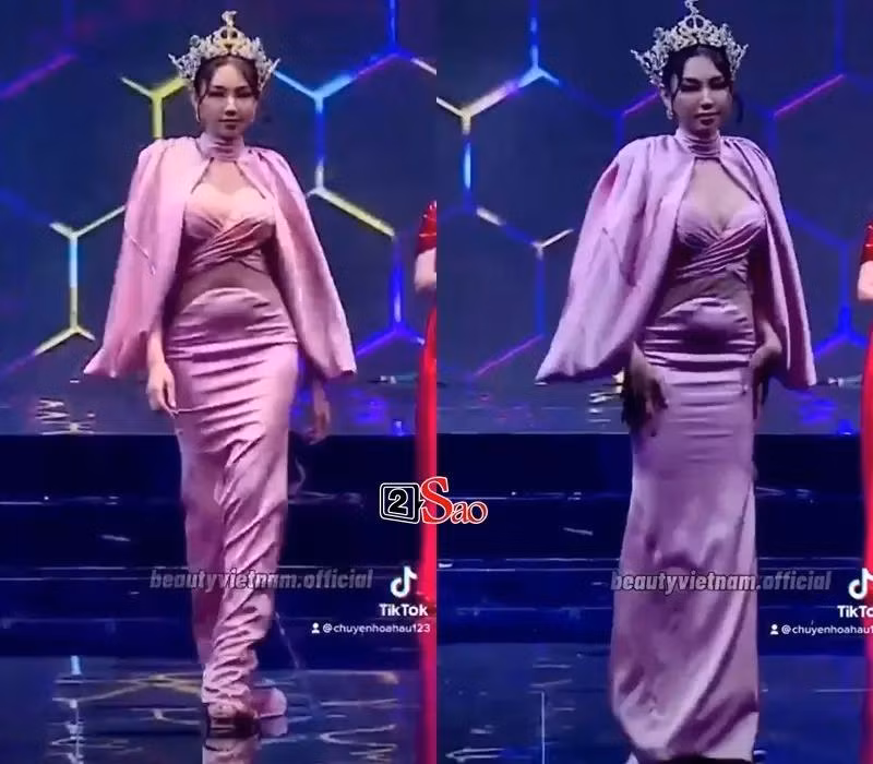 Đây cũng được cho là chiếc đầm "xấu nhất nhiệm kỳ" của hoa hậu 9X.