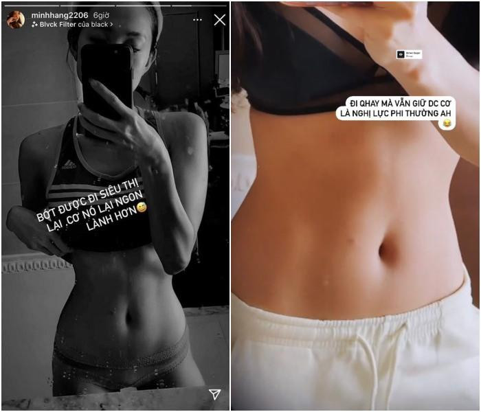 inh Hằng rất chú trọng trong việc giữ dáng khi có thời gian.