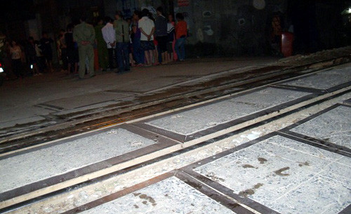 Khu vực đường sắt xảy ra tai nạn