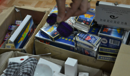 Một số lượng bài dấu đã bị cơ quan công an bắt giữ.