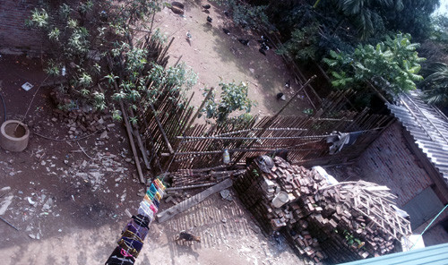 Hiện trường nơi xảy ra vụ nổ khiến nạn nhân S. tử vong.