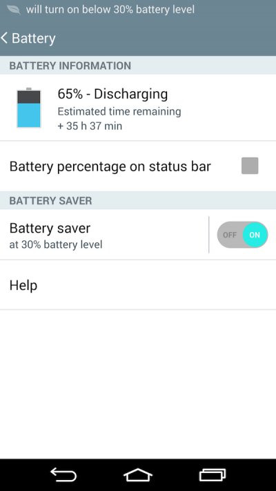 Kích hoạt chế độ tiết kiệm pin. Đơn giản, bạn chỉ cần vào phần cài đặt Settings và bật chế độ tiết kiệm pin để duy trì tuổi thọ pin. Đa phần các điện thoại Android đều có chế độ tiết kiệm pin.