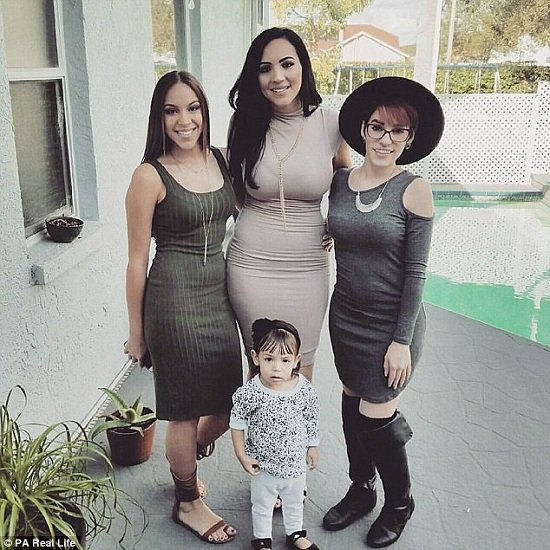 Hai con gái và cháu ngoại của Yarrellys. Hai con gái và cháu ngoại của Yarrellys.