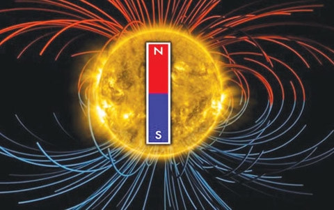 Từ trường mặt trời sẽ sớm đảo cực trong vài tháng tới - Ảnh: NASA