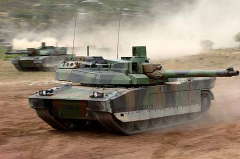 Xe tăng chiến đấu chủ lực Leclerc.