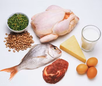 Người bị ung thư họng nên chia nhỏ ra làm nhiều bữa trong một ngày thay vì 3 bữa chính, ăn miếng nhỏ để dễ chịu hơn cho cổ họng cho dù có là đồ ăn mềm đi chăng nữa, đồ ăn nghiền nhừ hoặc pha trộn đều sẽ giúp ích cho việc nuốt dễ dàng hơn. Các chuyên gia cũng khuyên bạn nên ngồi thẳng đứng hoặc điều chỉnh đầu trong khi ăn uống. Các loại cá, thịt như thịt gia cầm (loại bỏ da), thăn bò, trứng và bơ đậu phộng cũng được cho phép sử dụng, giúp cung cấp đủ lượng protein cần thiết cho hoạt động của cơ thể.