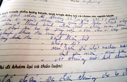Kết quả thăm khám của bệnh nhân Xuân tại bệnh viện