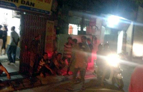 Khu vực phát hiện nạn nhân P. tử vong.