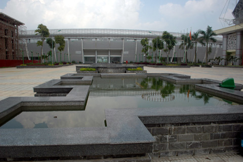 Một góc cảnh quan SVĐ huyện Hoài Đức.