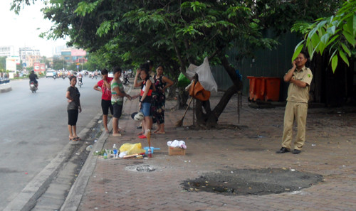 Khu vực phát hiện xác chết của bé trai .