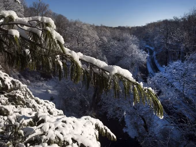 Công viên Rock Creek mang vẻ đẹp rất khác biệt dưới khung cảnh tuyết phủ trắng xóa.