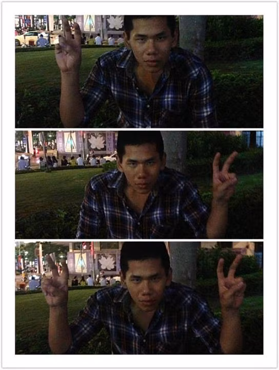 Các bạn trẻ chụp ảnh theo phong cách này khắp mọi nơi. Từ trong công viên...