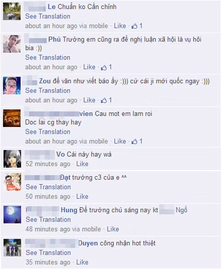 Dân mạng thích thú trước đề thi hay.