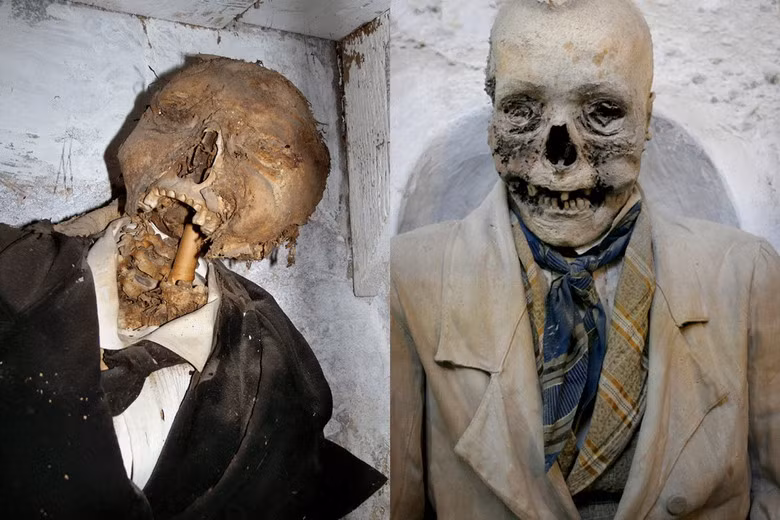 Người dân địa phương có thói quen mặc cho xác ướp những bộ y phục thịnh hành nhất của mỗi thời kỳ. Vì vậy mà có cả xác ướp mặc dù đã tồn tại hơn 200 năm nhưng lại mặc bộ comple thời hiện đại.