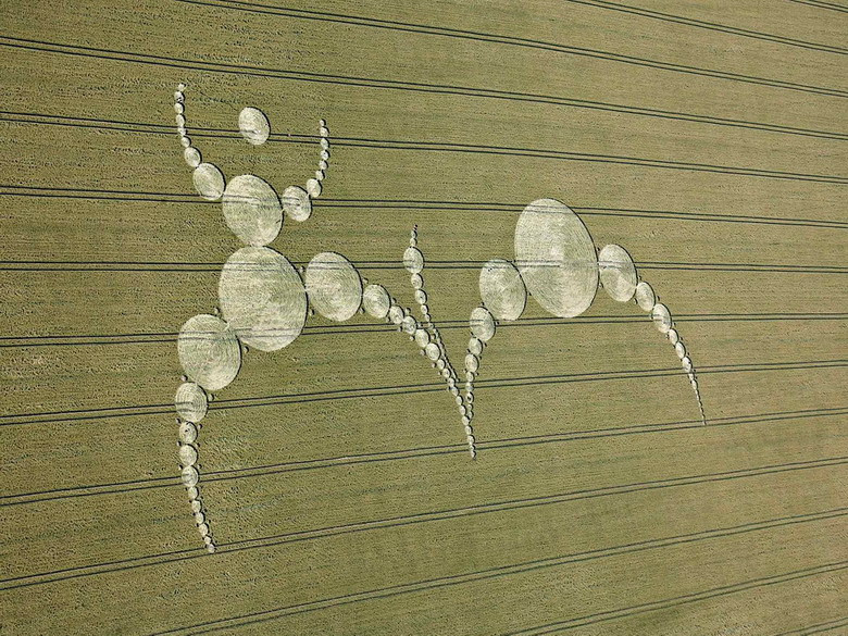 Crop circle - Những vòng tròn trên cánh đồng - là thuật ngữ dùng để chỉ những họa tiết, có kích thước khổng lồ, có thể lên đến hàng trăm m, được tạo trên những cánh đồng do thân cây bị đổ rạp xuống, tạo ra màu sắc tương phản theo những đường nét nhất định.