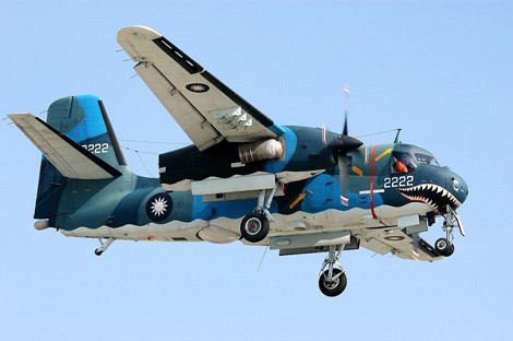 Máy bay tuần tra chống tàu ngầm S-2T Tracker của Không quân Đài Loan.