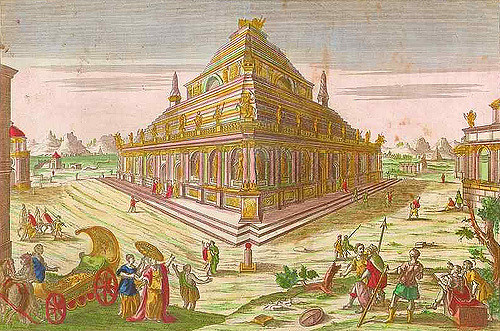 Theo sử sách, các chiến binh này đã đặt chân đến phòng để thi hài Mausolus nằm dưới đáy của công trình vào năm 1522. Toàn bộ của cải, tài sản trong lăng đã bị cướp mất.