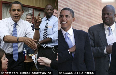 Reggie gia nhập đội vệ sĩ bảo vệ ông Obama từ cách đây hai năm với mức lương là 75.000/năm, làm việc ít nhất 18 tiếng mỗi ngày.