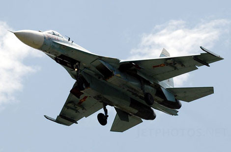 Tiêm kích Su-27SK của Không quân Nhân dân Việt Nam.