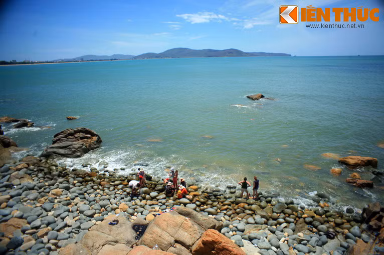 Bãi biển Ghềnh Ráng ở TP Quy Nhơn rất nổi tiếng với bãi Đá Trứng độc đáo...