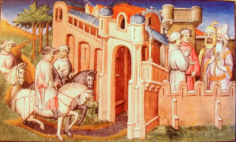  8. Nhân vật lịch sử nổi tiếng nhất gắn Con đường tơ lụa. Dưới triều Nguyên, một người Ý là Marco Polo (1254-1324) đã lưu lạc đến Trung Quốc và làm quan ở đây 20 năm, sau đó ông trở về nước bằng Con đường tơ lụa. Ông là người có đóng góp cho sự phát triển của mối giao thương Đông - Tây khi viết nên cuốn sách Marco Polo du ký kể về toàn bộ quá trình lưu lạc đến phương Đông của mình trong đó có đề cập đến những chuyến hàng đầy ắp sản vật trên Con đường tơ lụa.