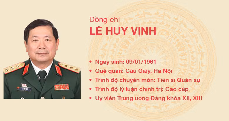 Ông Lê Huy Vịnh, ngày sinh: 9/1/1961, quê quán: Phường Dịch Vọng, quận Cầu Giấy, Hà Nội. 