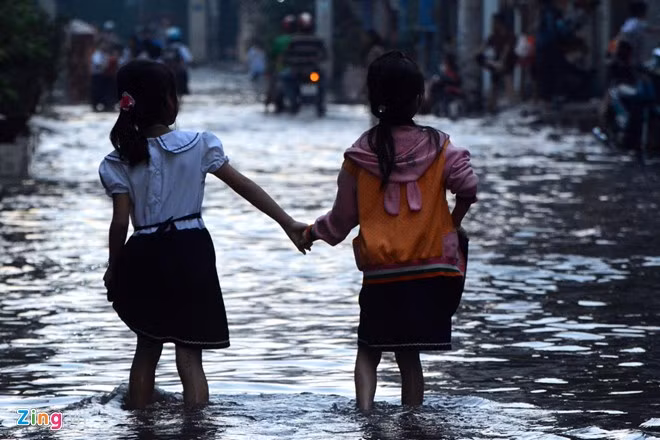 Ở cuối hai con hẻm này có trường tiểu học Bình Trị Đông, mỗi khi mưa lớn vào thời điểm tan tầm, mặt đường trũng thấp nên bị ngập nặng, chia cắt ngôi trường và con đường chính Tân Hòa Đông khiến hàng trăm học sinh phải bì bõm lội giữa nước ngập.