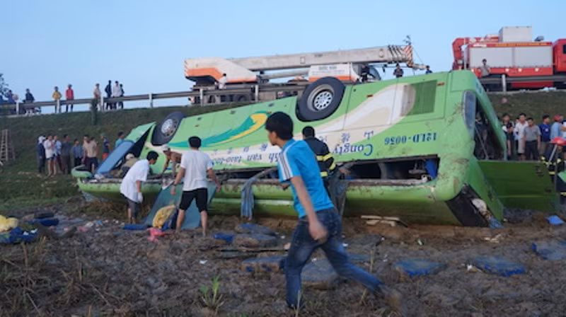 Hiện trường vụ tai nạn.