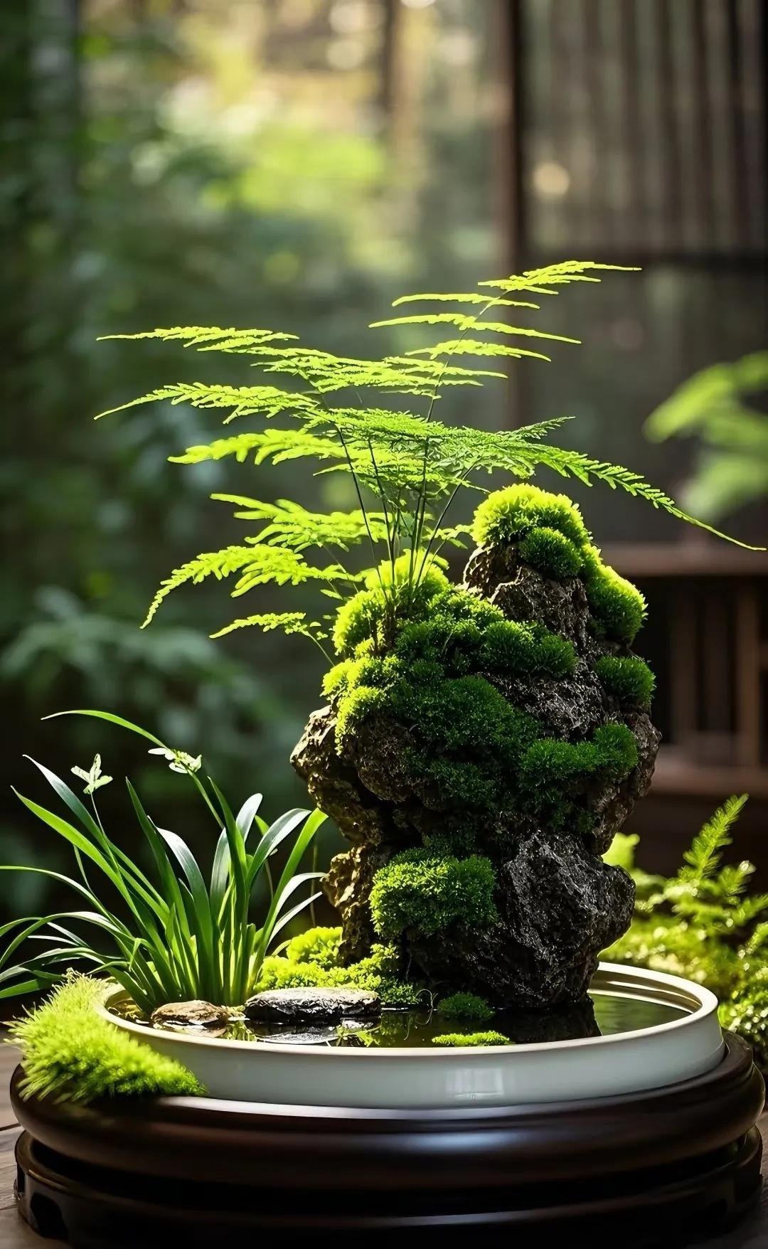 Cây cảnh này có các lá kim nhỏ li ti, dài tối đa 7mm và đường kính khoảng 0,1mm tạo thành tán lá hình cây thông rất đẹp. Một thân có thể tạo ra đế 15 tán lá như những bàn tay xanh xinh xắn.