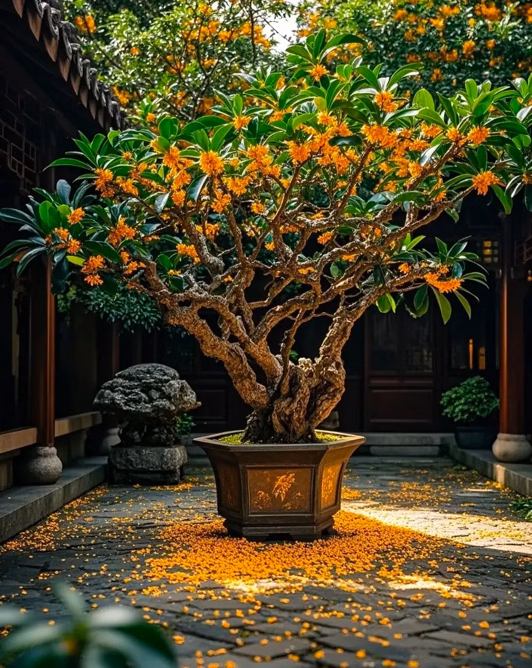  3. Cây cảnh: Mộc hương. Trồng một cây hoa mộc hương trong nhà không chỉ khiến cả nhà thơm tho khi cây cảnh hoa nở mà loài hoa này còn có những ý nghĩa thực sự tốt như phú quý, may mắn, sự nghiệp thuận lợi, hạnh phúc gia đình,… Vì vậy, nó là loại cây được nhiều người yêu thích. 