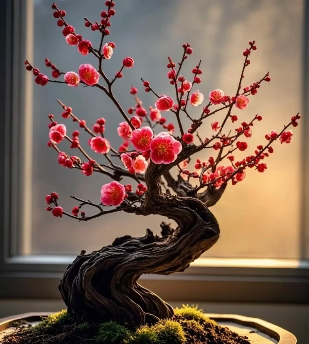  Hình dáng hoa mơ mai rất tinh tế, cánh hoa có năm cánh, do đó người xưa cho rằng loài hoa này tượng trưng cho ngũ phúc. Cánh thứ nhất tượng trưng cho sự trường thọ; Cánh thứ hai tượng trưng cho phú quý, tiền của dồi dào, địa vị tôn quý: