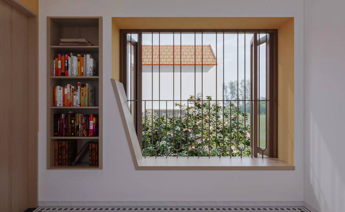 ‘Giấc mơ trưa’ trong ngôi nhà gạch đỏ, mái nhấp nhô giữa nền trời xanh thẳm ảnh 14