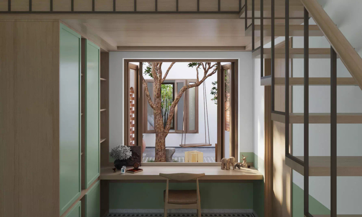 ‘Giấc mơ trưa’ trong ngôi nhà gạch đỏ, mái nhấp nhô giữa nền trời xanh thẳm ảnh 13