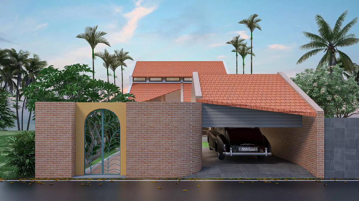 ‘Giấc mơ trưa’ trong ngôi nhà gạch đỏ, mái nhấp nhô giữa nền trời xanh thẳm ảnh 3