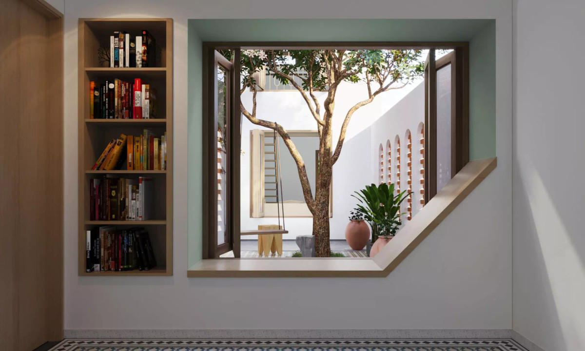 ‘Giấc mơ trưa’ trong ngôi nhà gạch đỏ, mái nhấp nhô giữa nền trời xanh thẳm ảnh 15